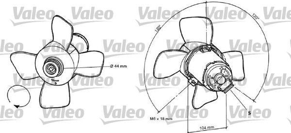 Valeo 696038 - Ventilátor motora -