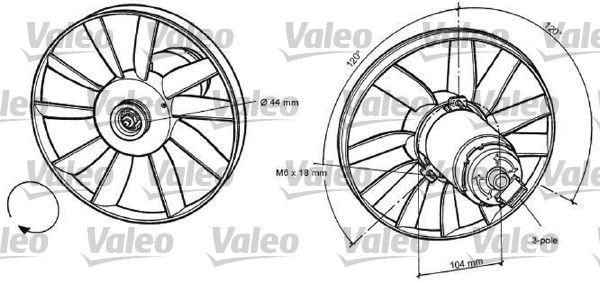 Valeo 696039 - Ventilátor motora -