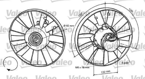 Valeo 696057 - Ventilátor motora -
