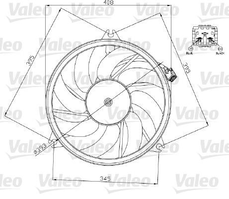 Valeo 696071 - Ventilátor motora -