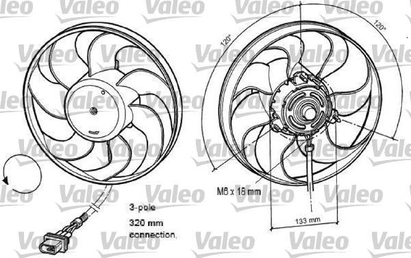 Valeo 696078 - Ventilátor motora -