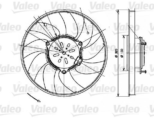 Valeo 696082 - Ventilátor motora -