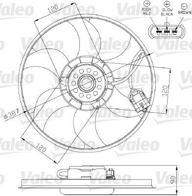 Valeo 696284 - Ventilátor motora -
