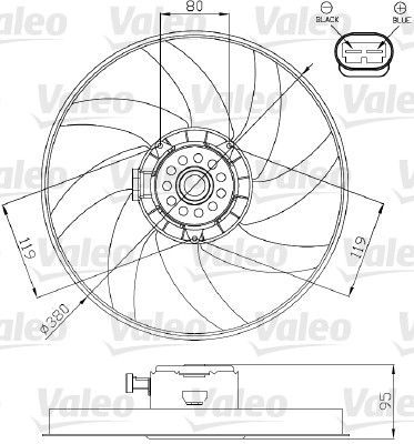 Valeo 696285 - Ventilátor motora -