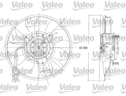 Valeo 698350 - Ventilátor motora -