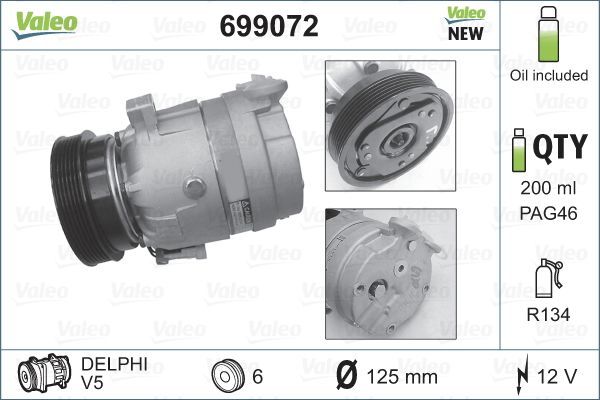 Valeo 699072 - Kompresor -