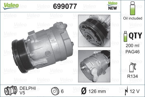 Valeo 699077 - Kompresor -