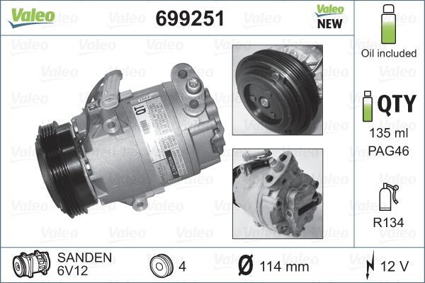 Valeo 699251 - Kompresor -