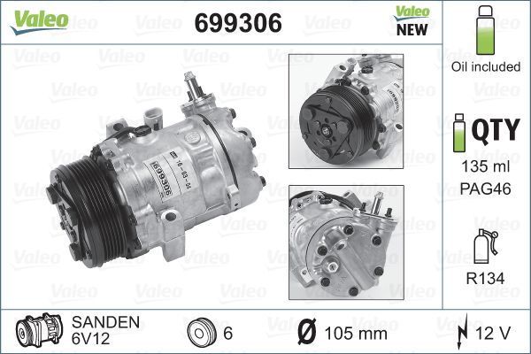 Valeo 699306 - Kompresor -