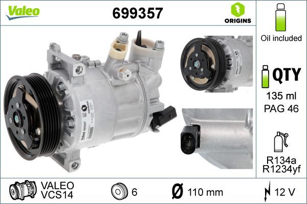 Valeo 699357 - Kompresor -