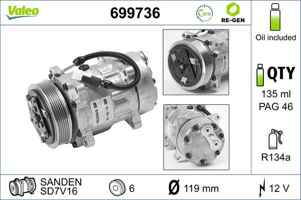 Valeo 699736 - Kompresor -
