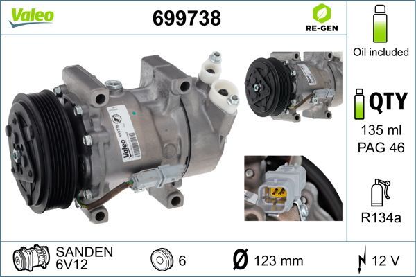 Valeo 699738 - Kompresor -