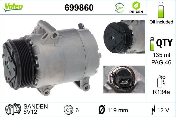 Valeo 699860 - Kompresor -